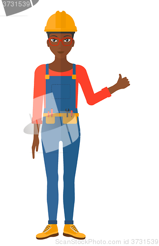Image of Builder showing thumbs up.