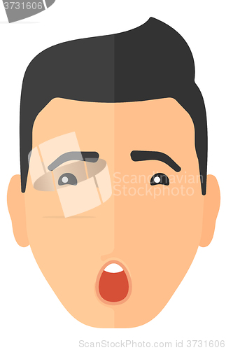 Image of Scared man with open mouth.