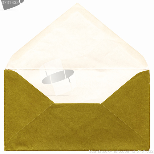 Image of  Green envelope isolated vintage