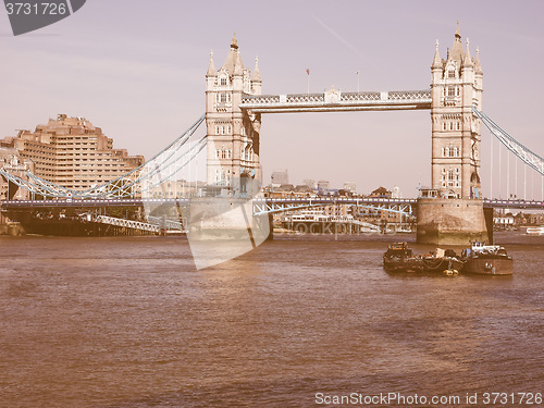 Image of Retro looking Tower Bridge in London