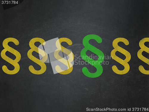 Image of Law concept: paragraph icon on School Board background