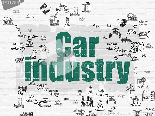 Image of Industry concept: Car Industry on wall background