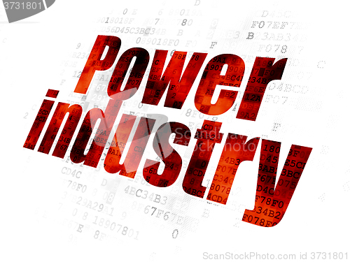 Image of Industry concept: Power Industry on Digital background