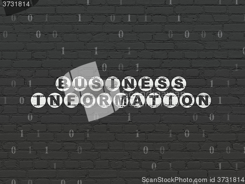 Image of Business concept: Business Information on wall background