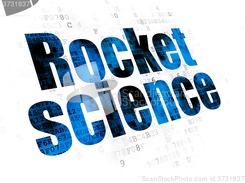 Image of Science concept: Rocket Science on Digital background