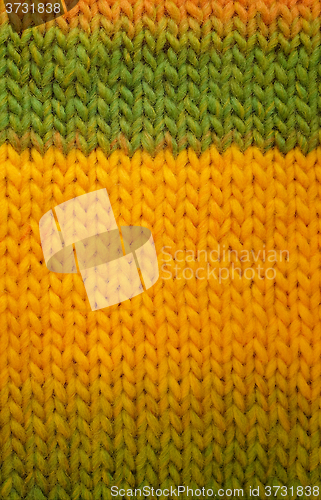 Image of Green and yellow stocking stitch background
