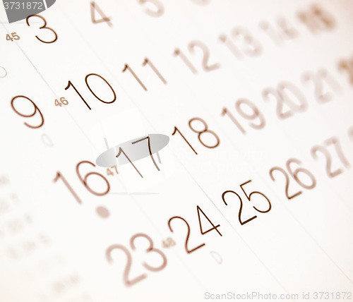 Image of  Calendar vintage