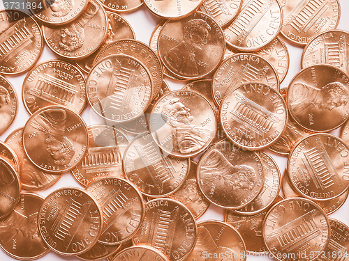 Image of  Dollar coins background vintage