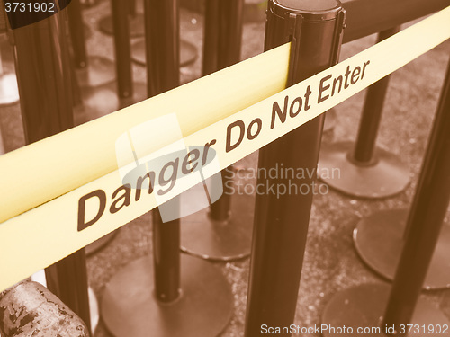 Image of  Danger do not enter sign vintage