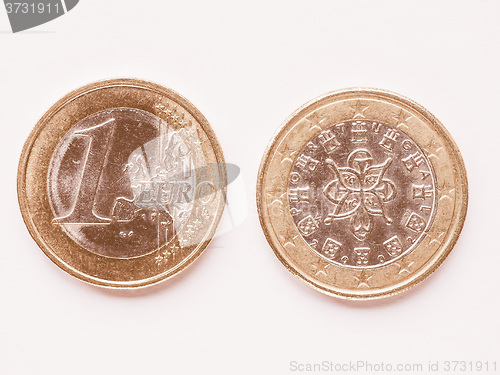 Image of  Portuguese 1 Euro coin vintage