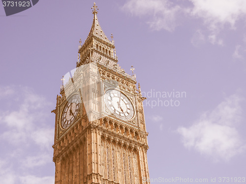 Image of Retro looking Big Ben in London