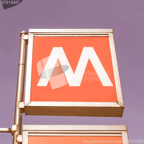 Image of  Metro sign vintage