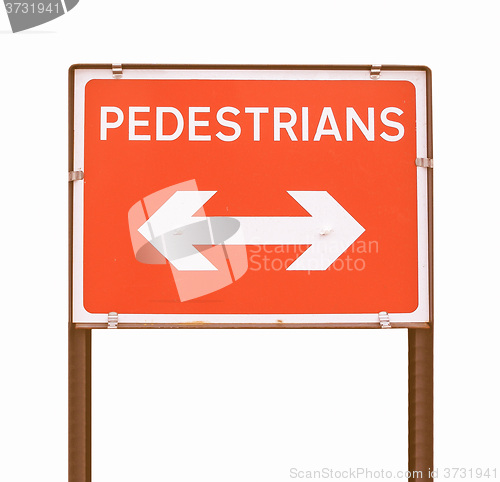 Image of  Pedestrian sign vintage