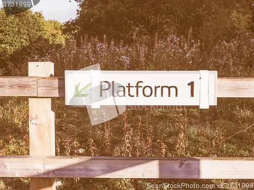 Image of  Platform sign vintage