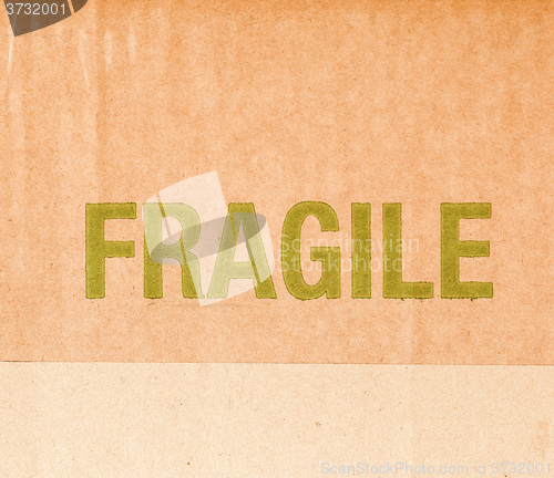 Image of  Fragile corrugated cardboard vintage