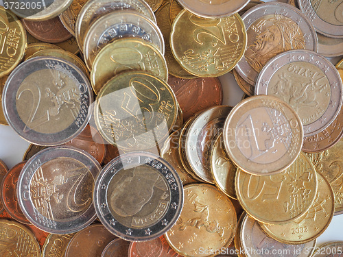 Image of Euro coins background