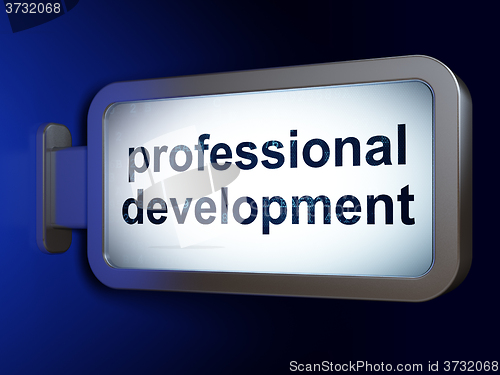 Image of Studying concept: Professional Development on billboard background