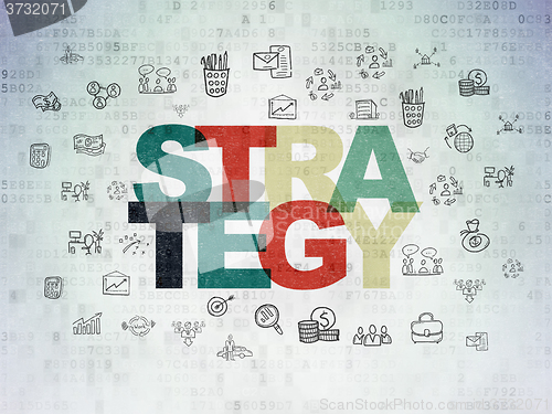 Image of Finance concept: Strategy on Digital Paper background