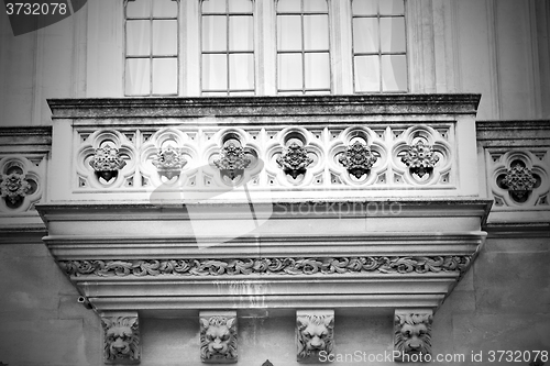 Image of old in london  historical    parliament glass  window    structu