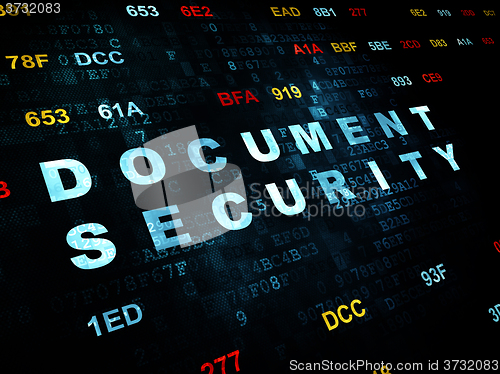 Image of Safety concept: Document Security on Digital background