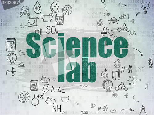 Image of Science concept: Science Lab on Digital Paper background
