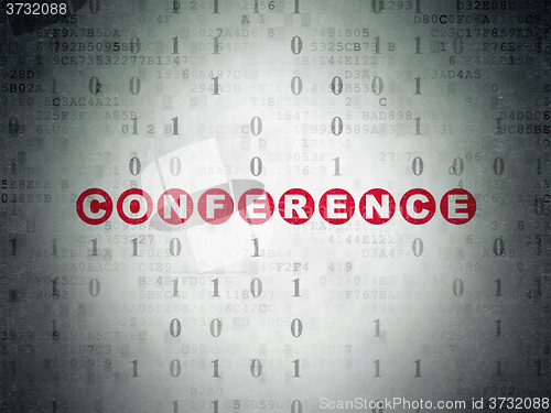Image of Business concept: Conference on Digital Paper background