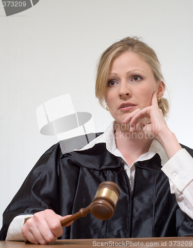 Image of woman judge listening