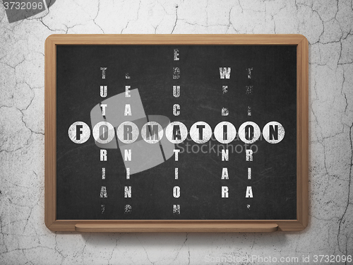 Image of Education concept: Formation in Crossword Puzzle