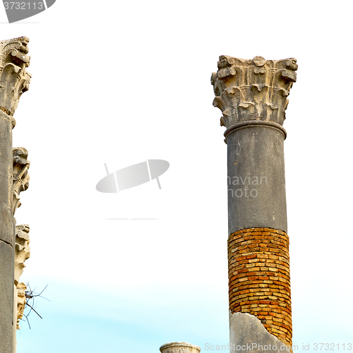 Image of old column in the africa sky history and nature