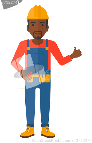 Image of Builder showing thumbs up.