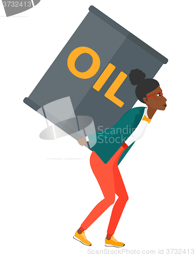 Image of Woman with oil can.