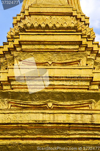 Image of  thailand  in  bangkok  rain   temple    mosaic