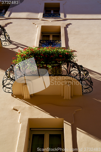 Image of  wall and flower terrace       city lugano Switzerland Swiss