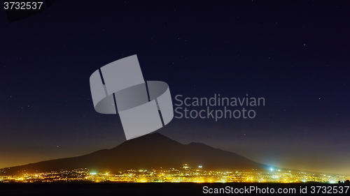 Image of Mount Vesuvius, from Sorrento, Italy