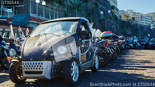 Image of Sorrento. Parking of motorcycles and scooters