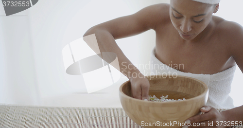 Image of Young Woman Getting Spa Treatment