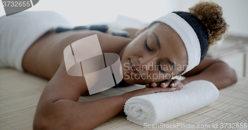 Image of Young Female Relaxing In Spa Salon