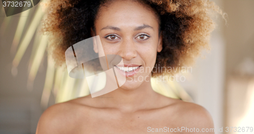 Image of Smiling Woman Closeup Portrait