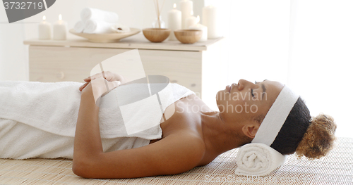 Image of Beauty Woman Getting Spa