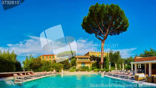 Image of public pool on a hot day