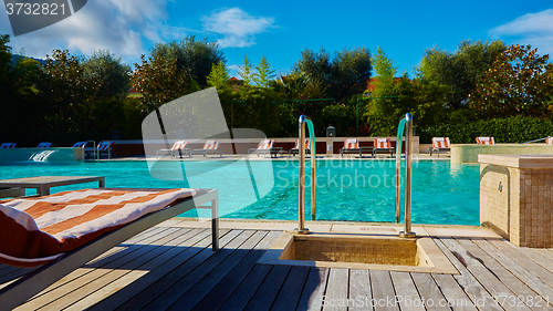 Image of public pool on a hot day