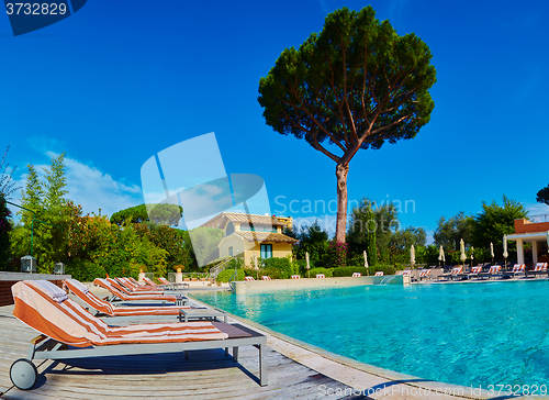 Image of public pool on a hot day