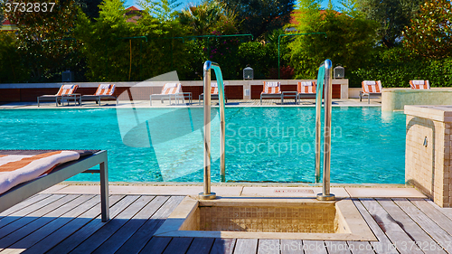 Image of public pool on a hot day