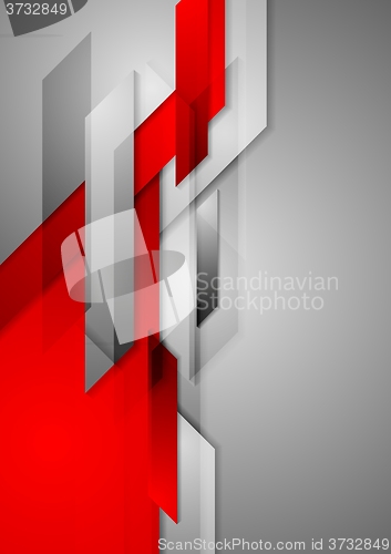 Image of Red grey abstract hi-tech motion background