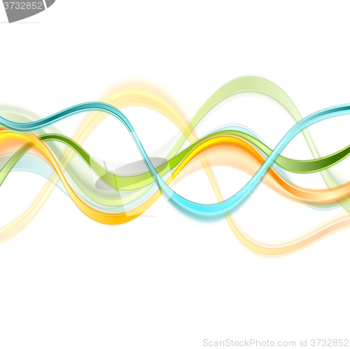 Image of Colorful smooth wavy abstract background