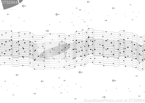 Image of Abstract tech circuit board and arrows background
