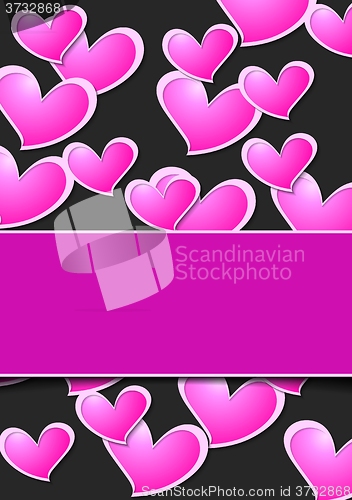 Image of Valentine Day abstract background wit pink hearts