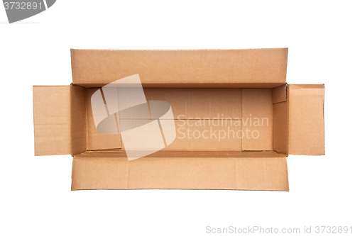 Image of Opened retangular cardboard box