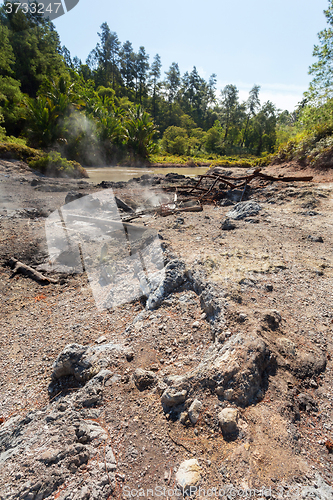 Image of sulphurous lakes near Manado, Indonesia 