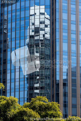 Image of Skyscraper windows reflection